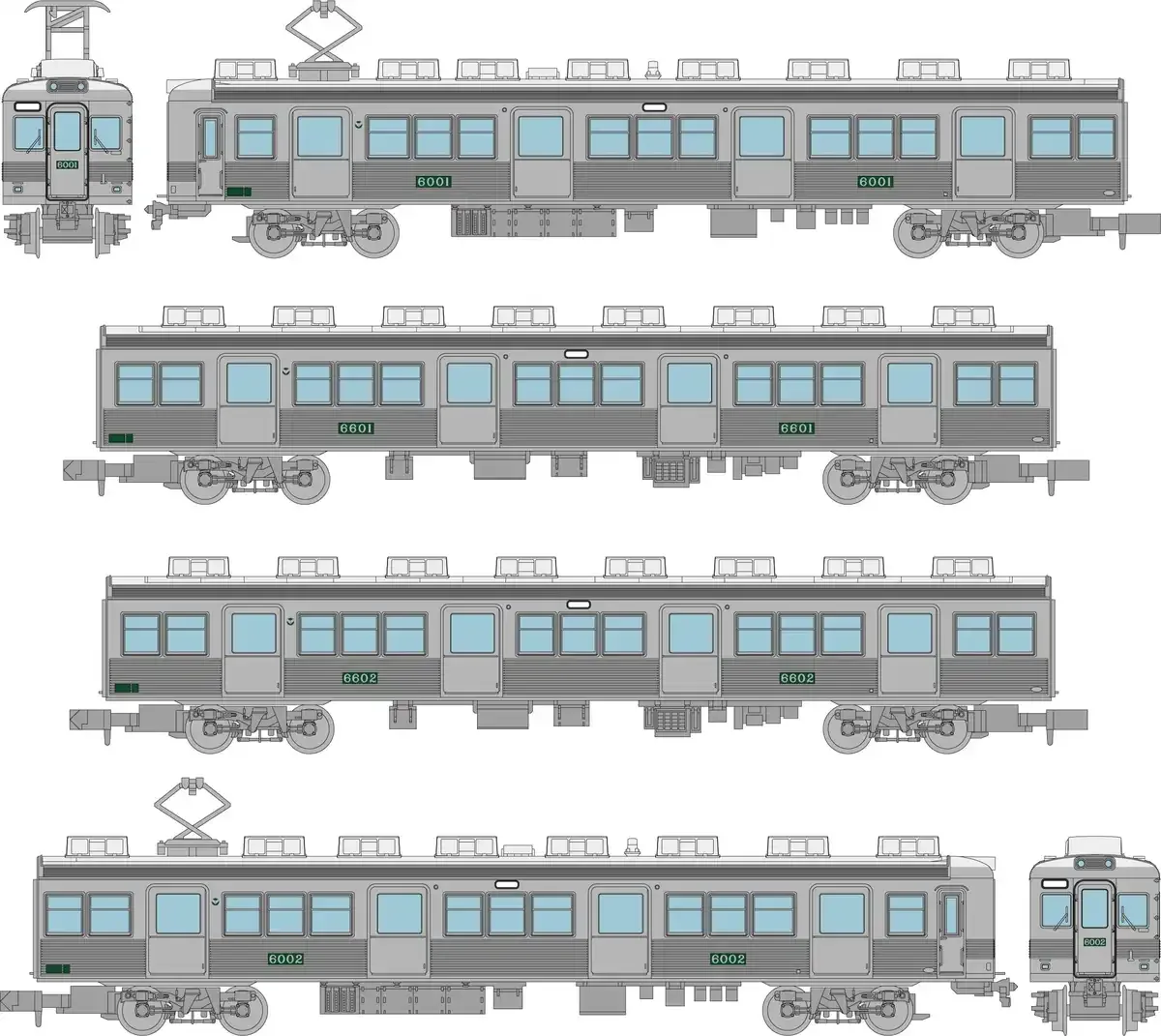 Tomytec Tetsudou Collection Nankai 6000 Series 4-Car Set Japan Official Model