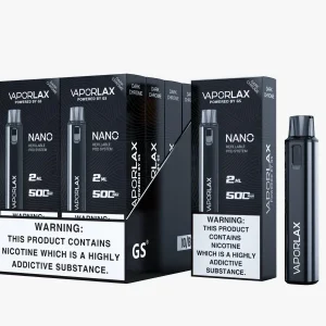 Vaporlax Nano Refillable Pod System Vape Kit 500mAh, Rechargeable, Reusable TPD