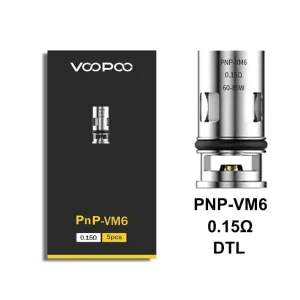 VOOPOO PnP VM6 Coils (0.15) 60-80W (5pk)