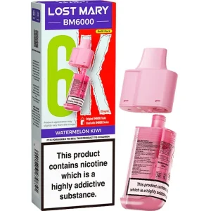 Watermelon kiwi Lost Mary BM6000 pod & refill 12ml